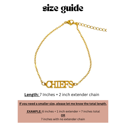 Chiefs Stainless Steel Bracelet