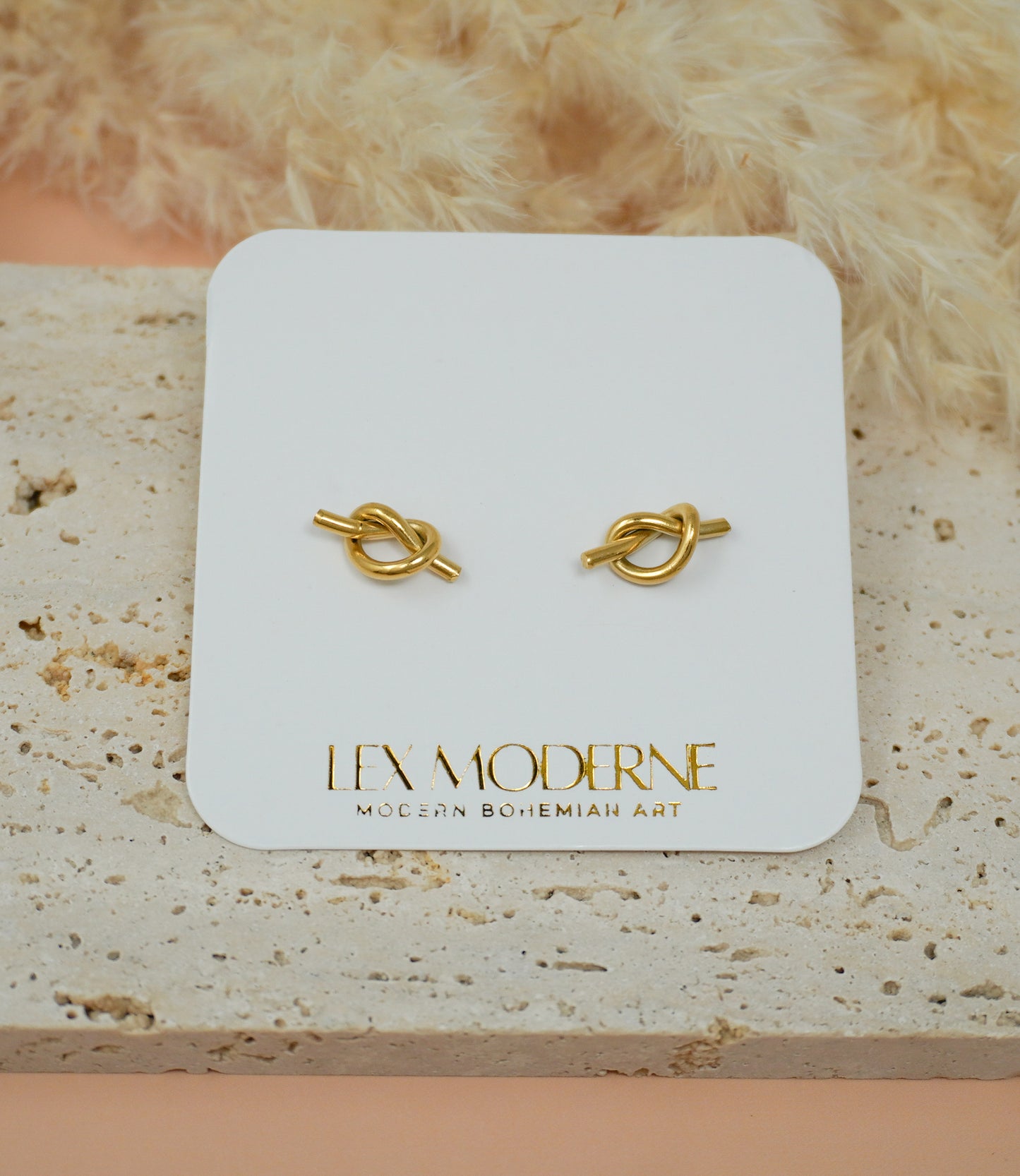 Stainless Steel Knot Stud Earrings