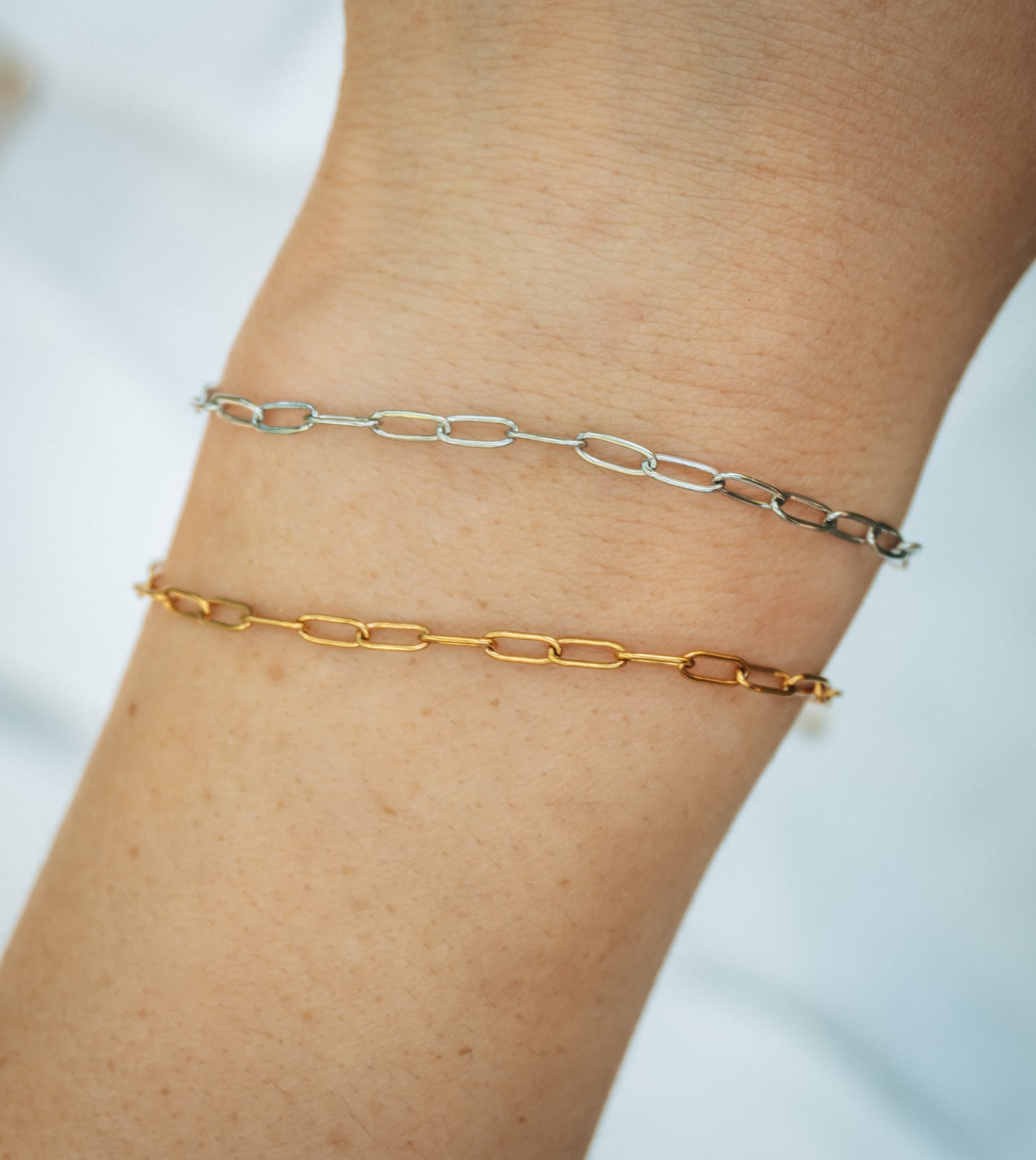 2.5mm Paperclip Stainless Steel Bracelet