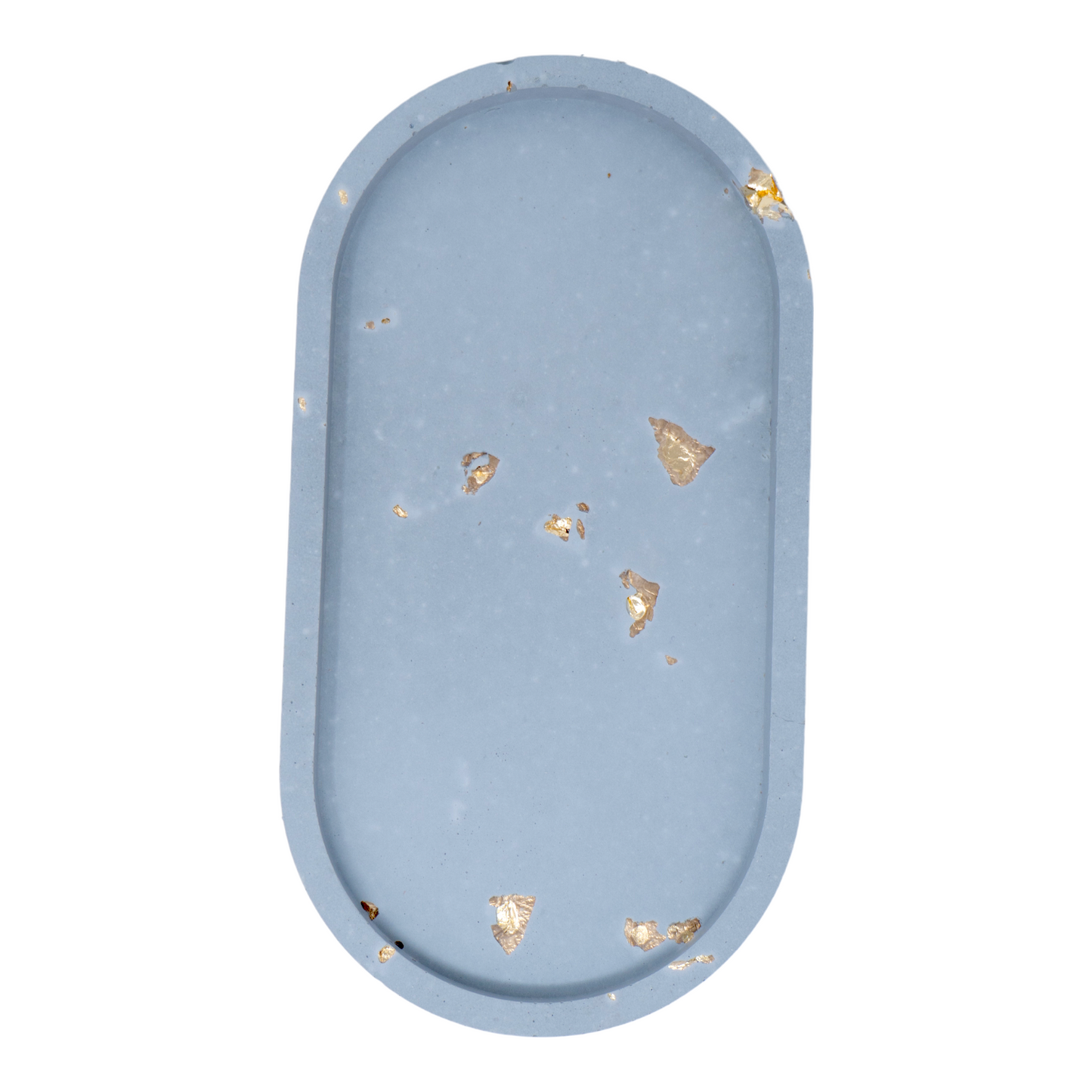 Gold Leaf Cement Oval Tray