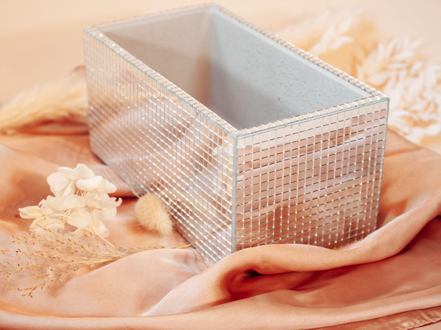 Large Rectangle Disco Ball Planter