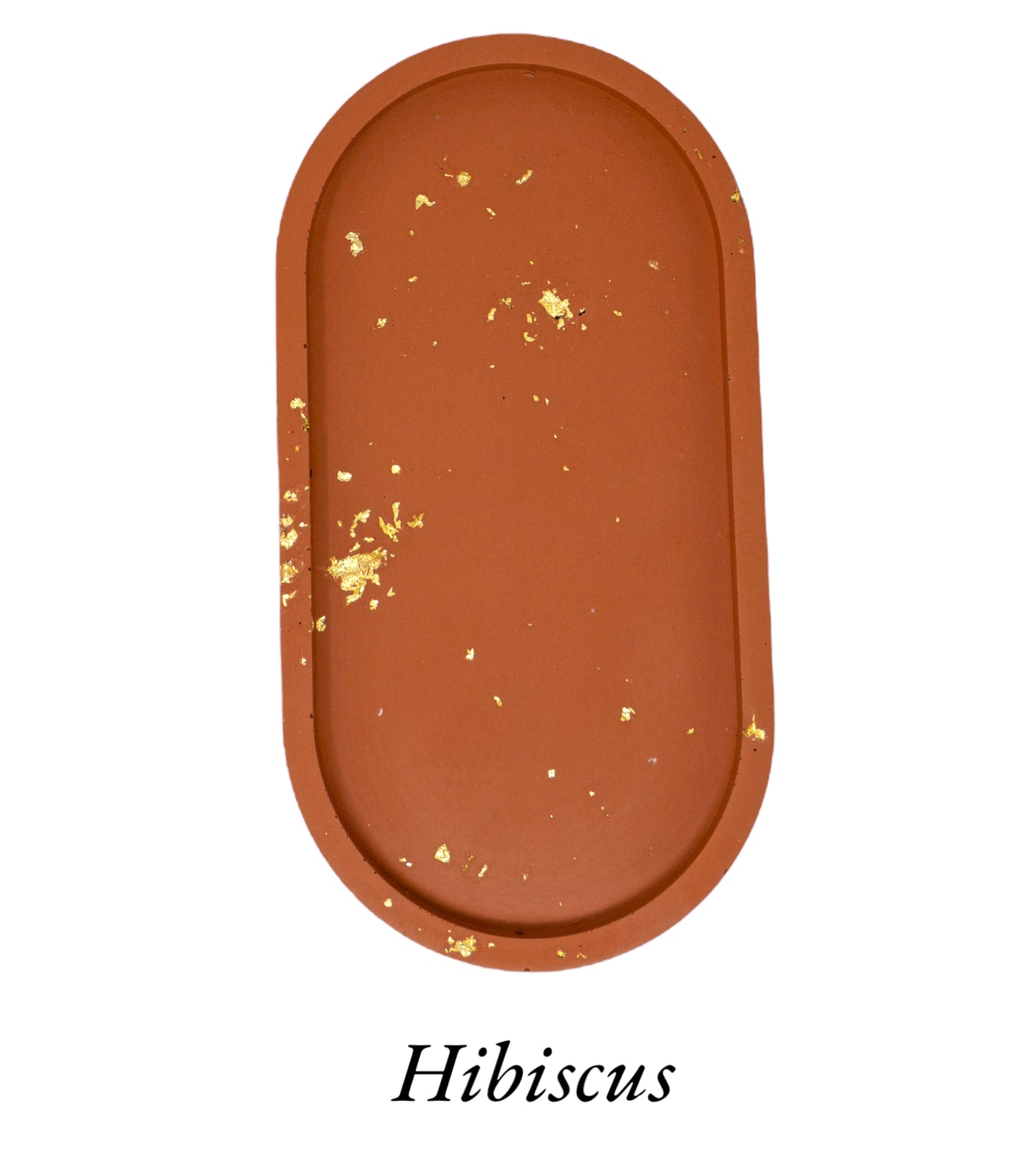 Gold Leaf Cement Oval Tray