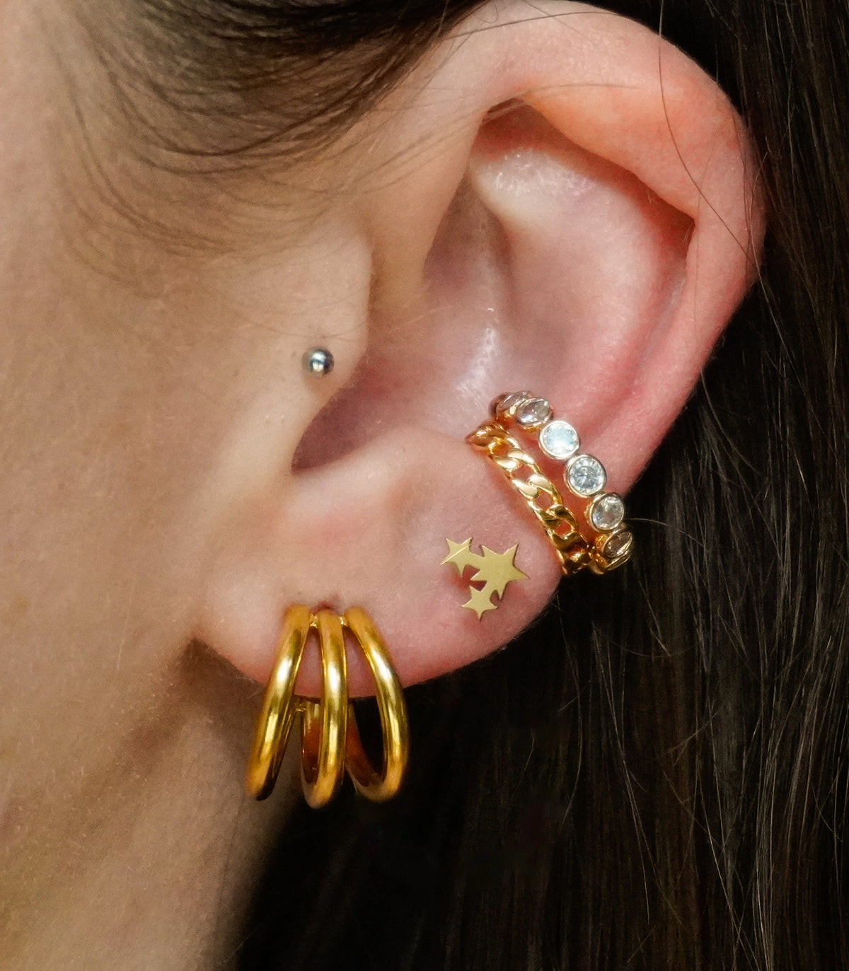 Triple Loop Stainless Steel Studs