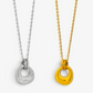 Geometric Circle Pendant Stainless Steel Necklace