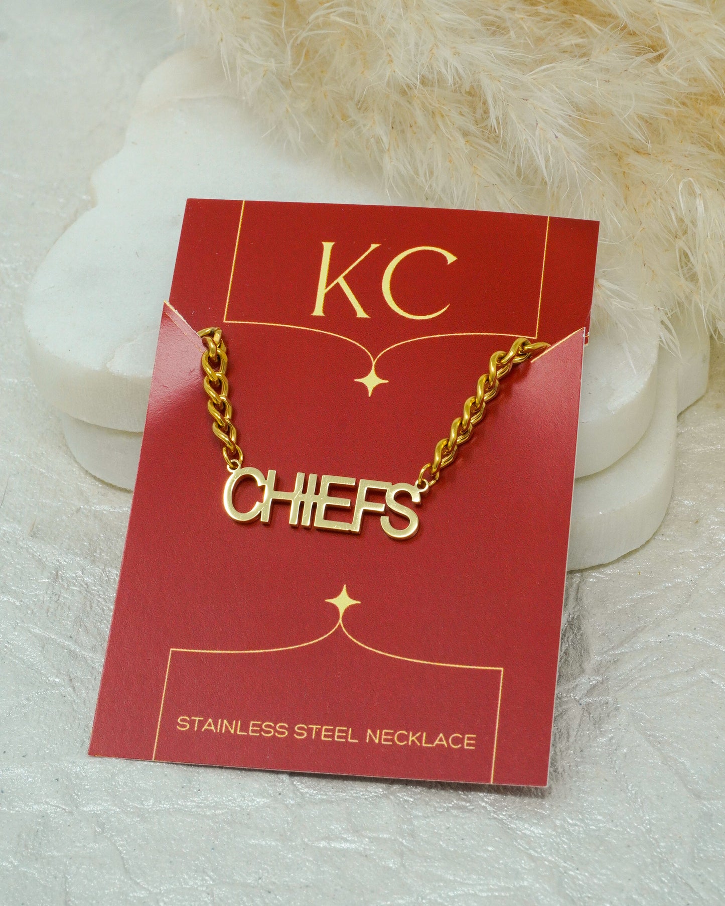 Chiefs Stainless Steel Necklace