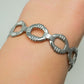 Chain Link Silver Stainless Steel Cuff Bracelet