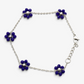 Beaded Flower Stainless Steel Bracelet