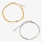 Double Layer Snake Chain Stainless Steel Bracelet