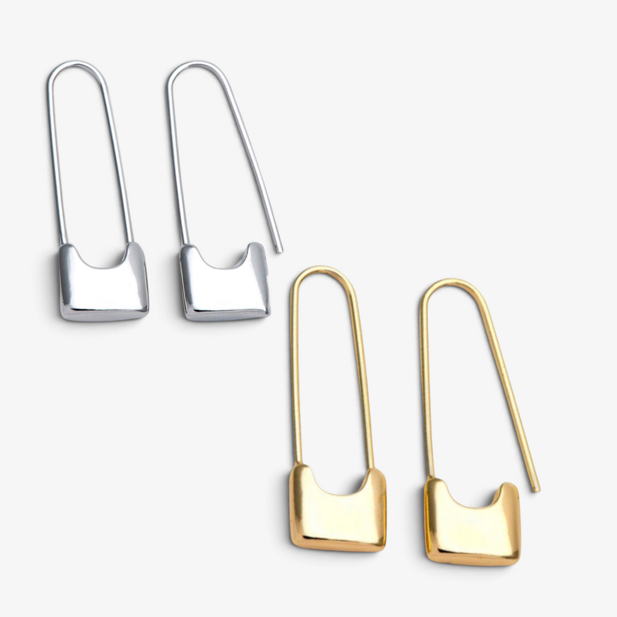 Safety Pin Hoops