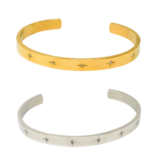 Star Stainless Steel Cuff Bracelet