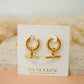 Chunky Gold Bar Stainless Steel Hoops