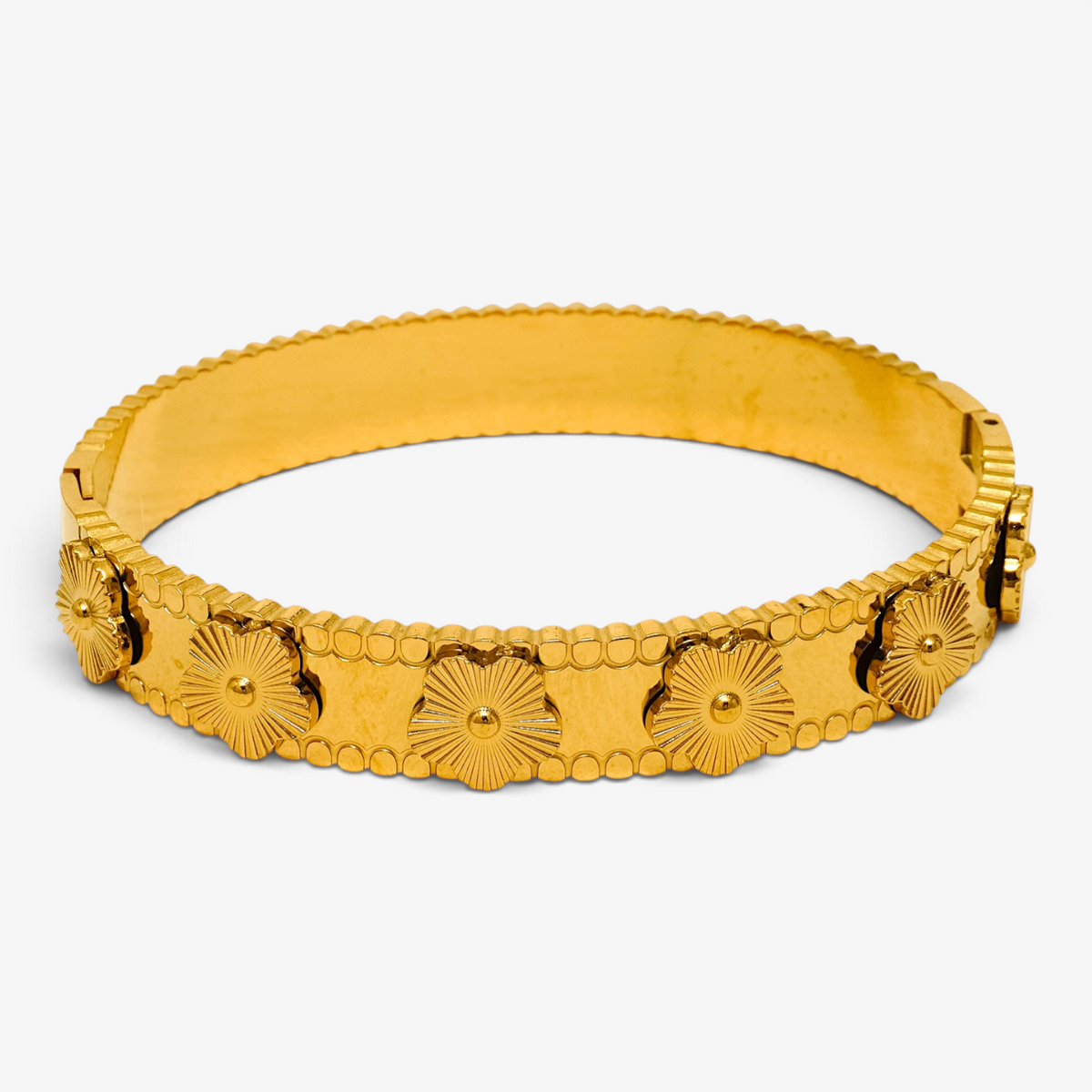 Flower Stainless Steel Bangle
