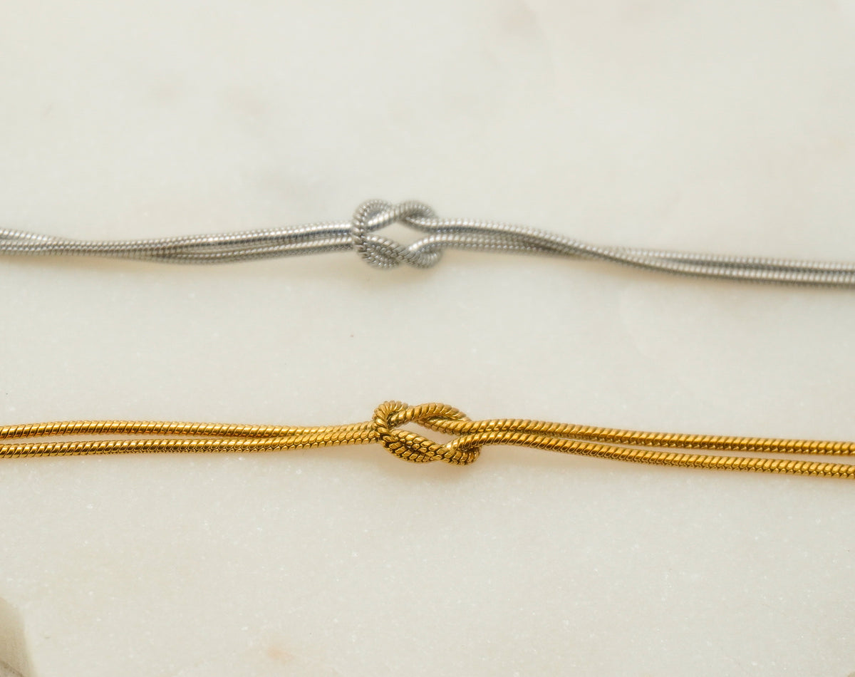 Knotted Stainless Steel Bracelet