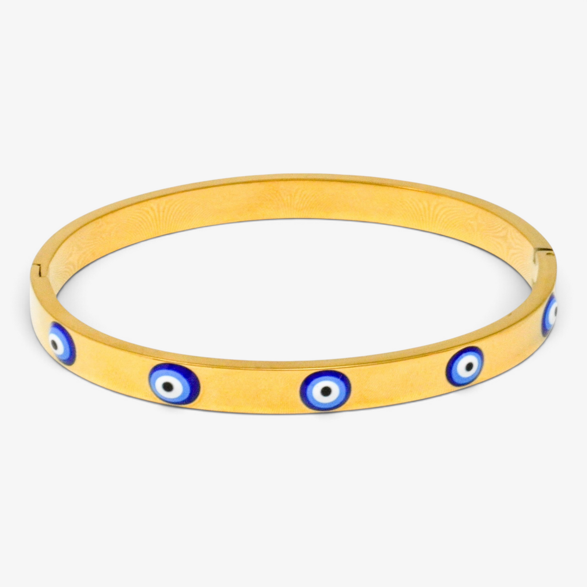 Evil Eye Stainless Steel Bangle Bracelet