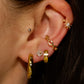 Engraved Star Stainless Steel Hoops