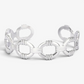 Chain Link Silver Stainless Steel Cuff Bracelet