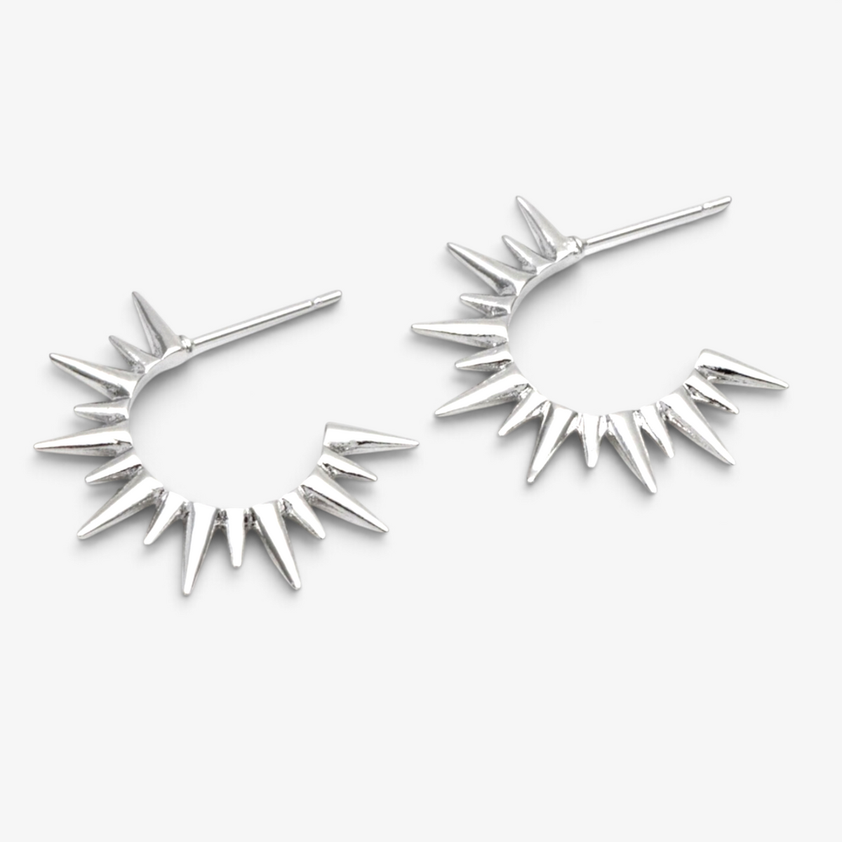 Spiked Sun Hoops