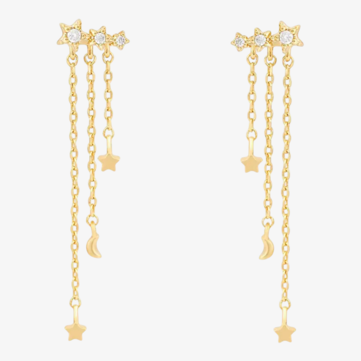 Shooting Star Dangle Studs