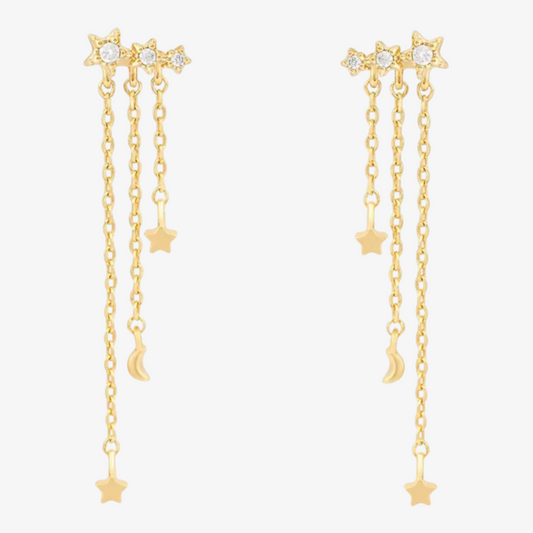 Shooting Star Dangle Studs