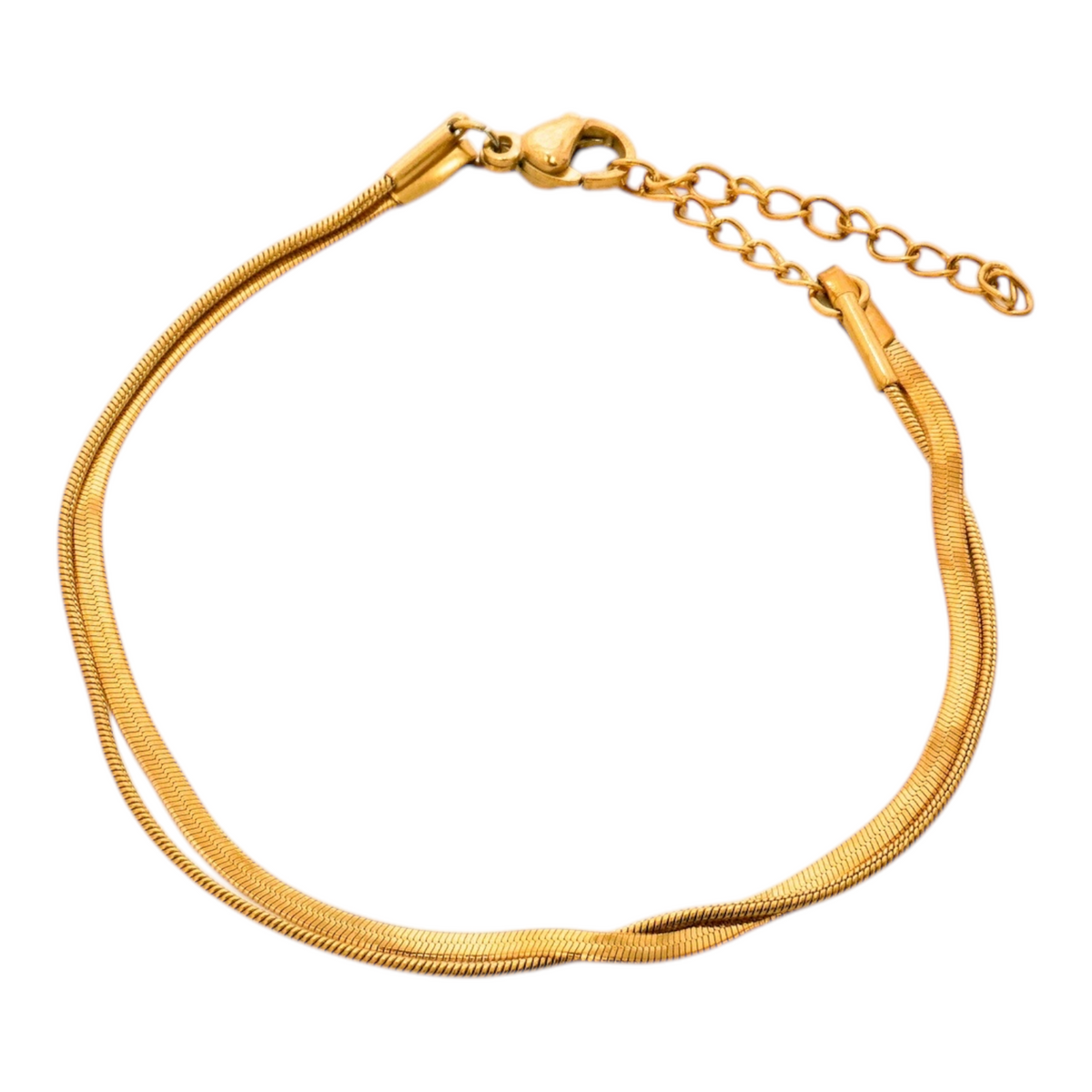 Double Layer Snake Chain Stainless Steel Bracelet