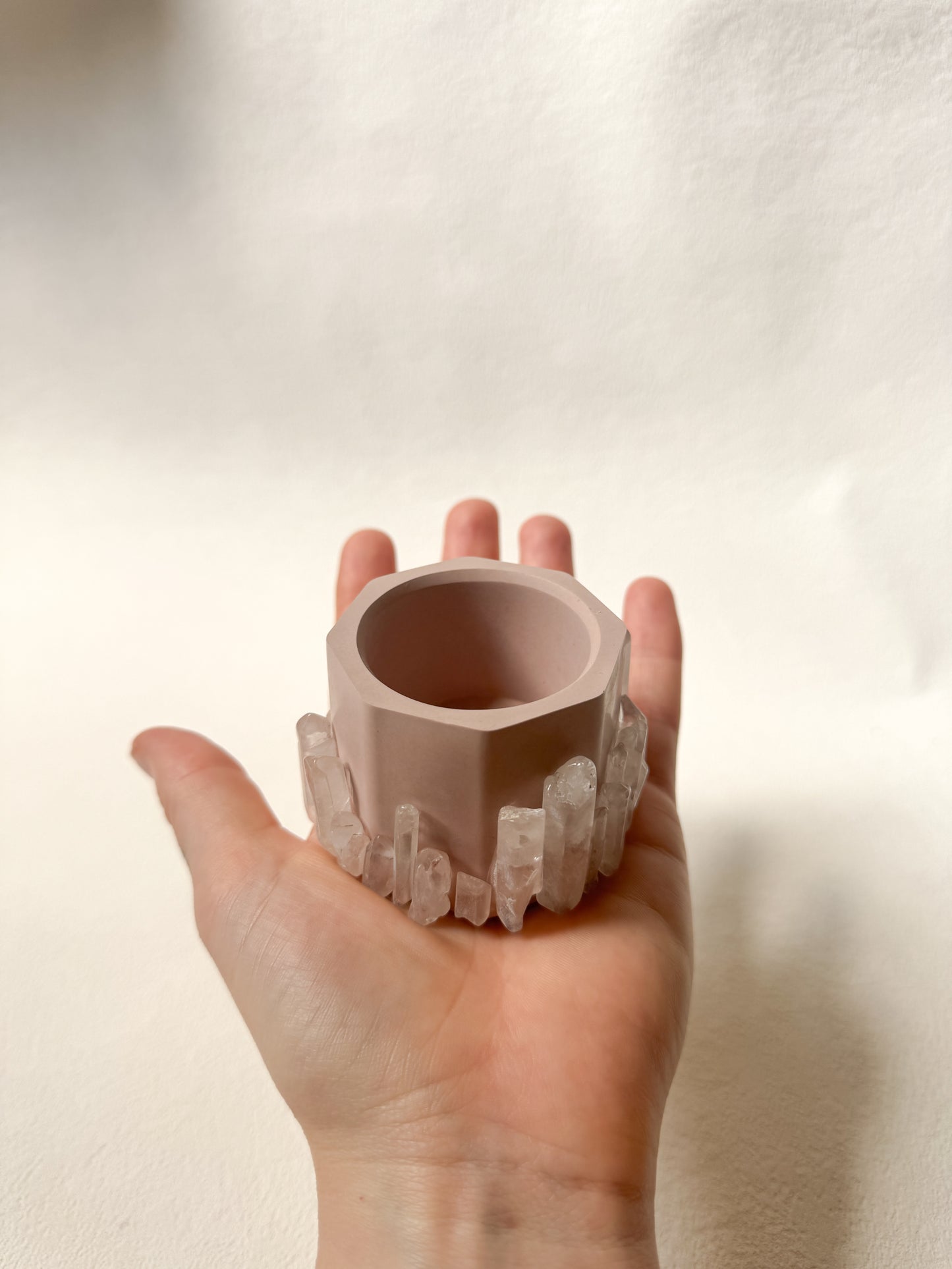 Crystal Point Cement Planter