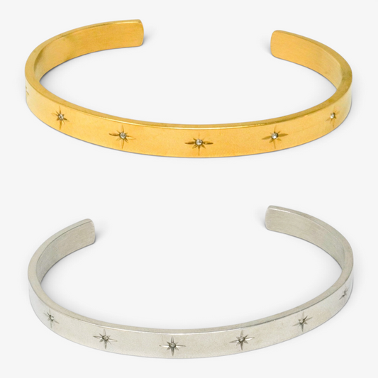 Star Stainless Steel Cuff Bracelet