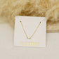 Gold Zircon Bar Sterling Silver Necklace