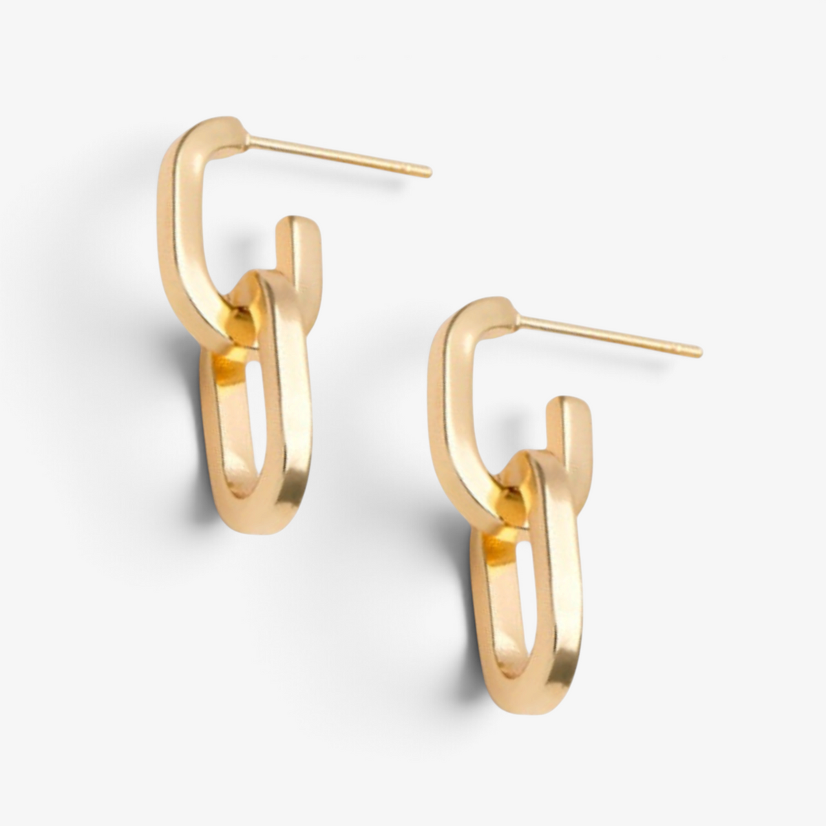 Gold Plated Chain Link Studs