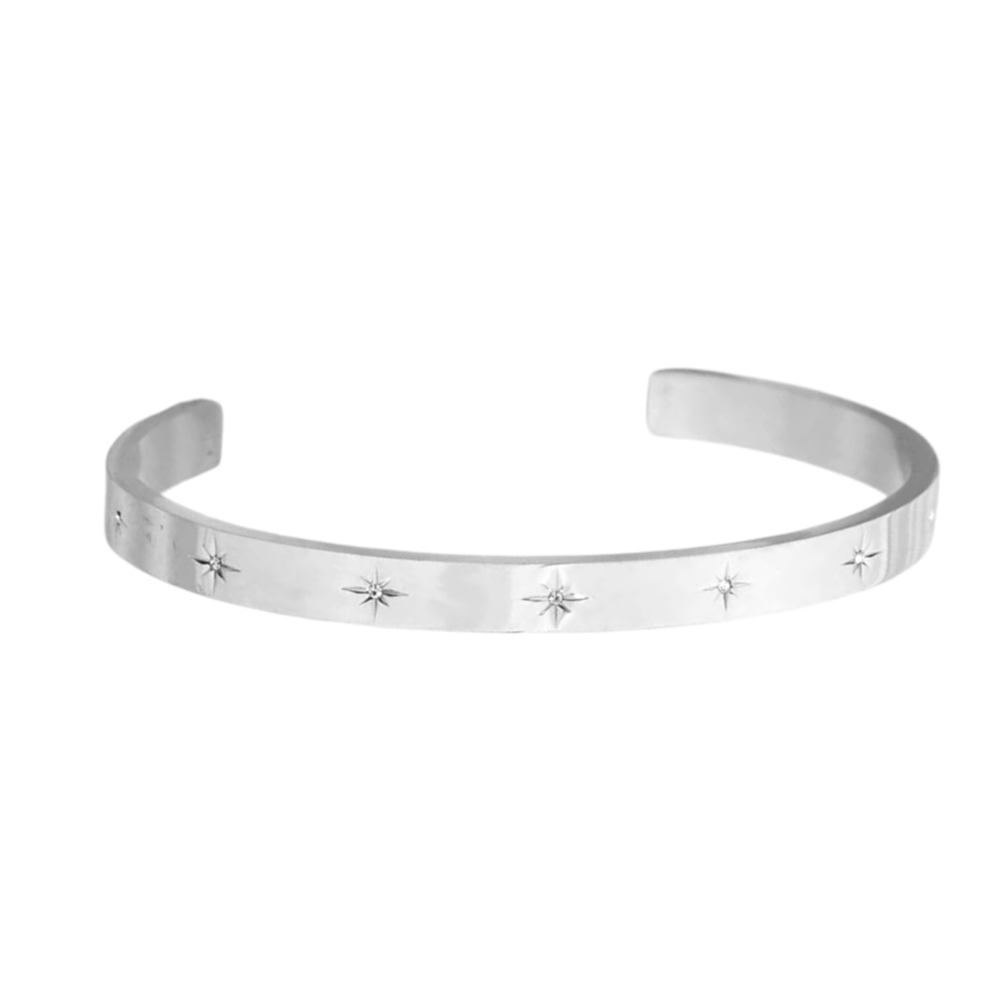 Star Stainless Steel Cuff Bracelet