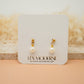 Stainless Steel Drop Pearl Stud Earrings