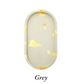 Large Gold Leaf Cement Oval Tray