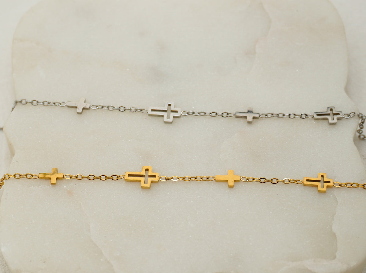 Cross Stainless Steel Bracelet