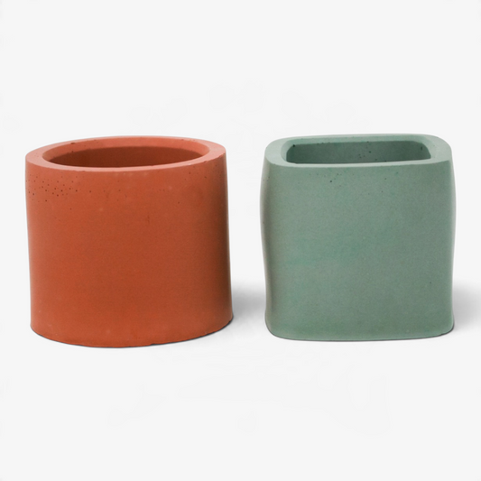 Mini Round & Square Cement Planters