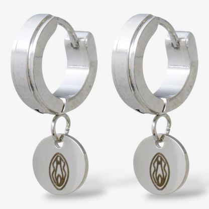 Engraved Vulva Stainless Steel Hoops