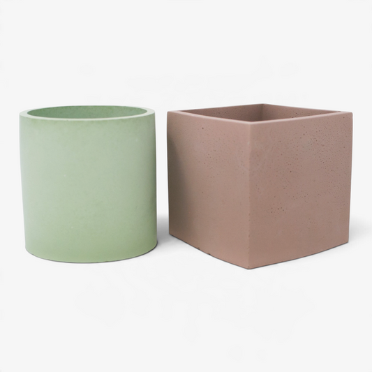 Colorful Cement Planter