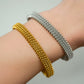 Woven Stainless Steel Bangle Bracelet