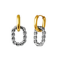 Dual-Toned Stainless Steel Oval Hoops