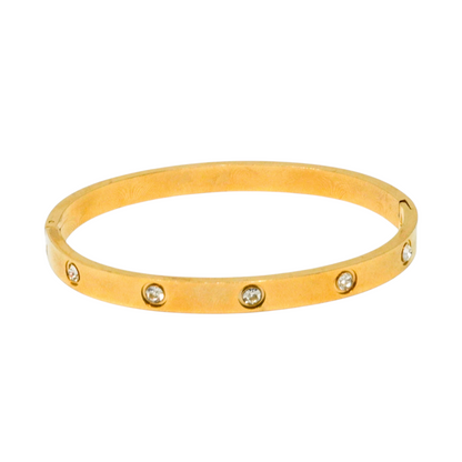 Cubic Stainless Steel Bangle