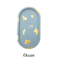 Large Gold Leaf Cement Oval Tray