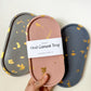 Large Gold Leaf Cement Oval Tray