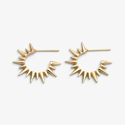 Spiked Sun Hoops
