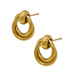 Gold Looped  Stainless Steel Earrings