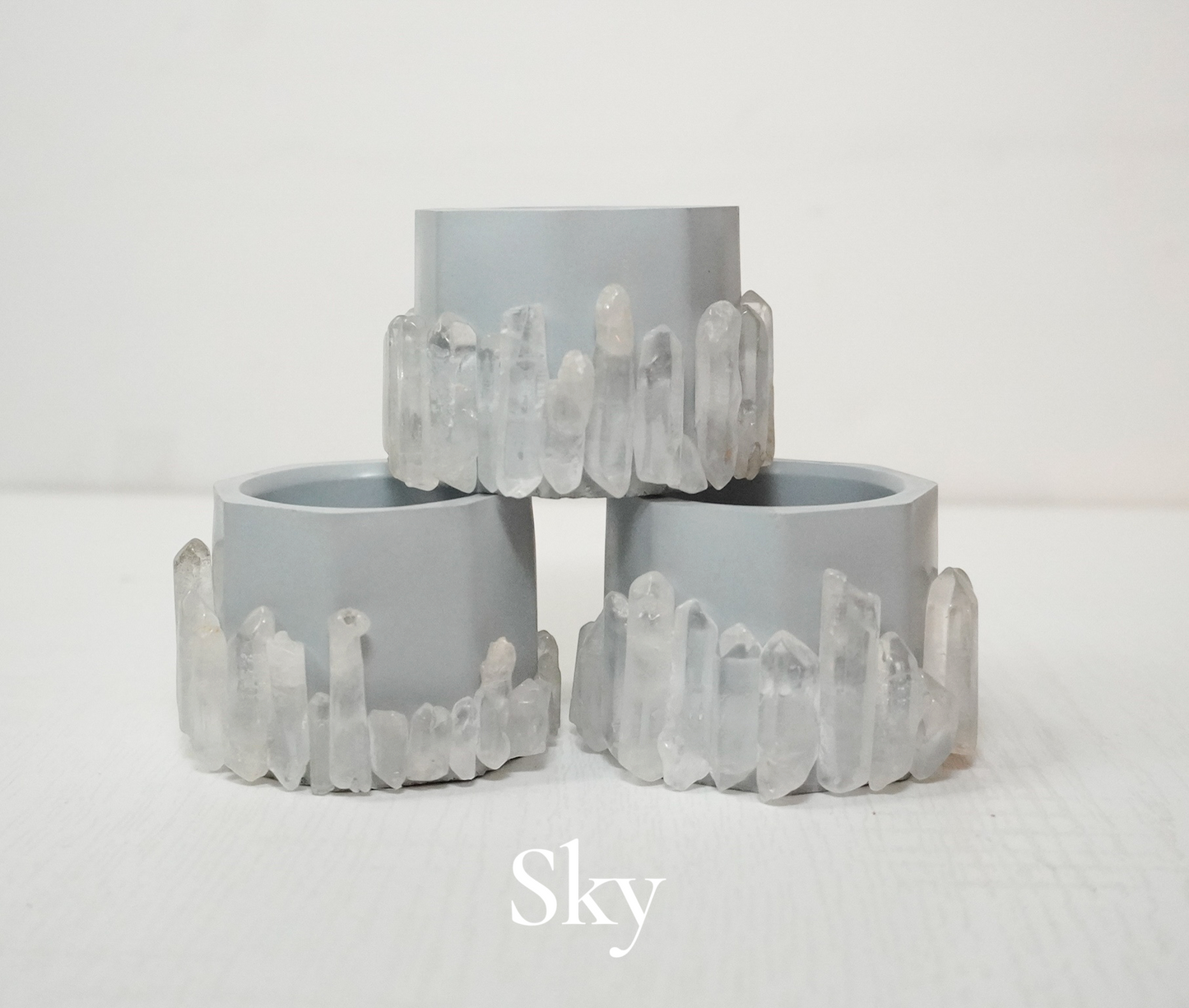 Crystal Point Cement Planter