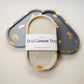 Gold Leaf Cement Oval Tray