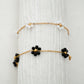 Beaded Flower Stainless Steel Bracelet