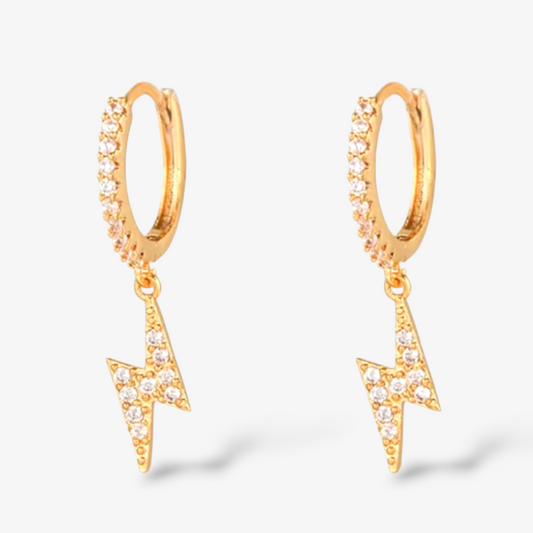 Lightning Bolt Dangle Hoops