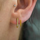 Double Layer J-Drop Stainless Steel Stud Earrings
