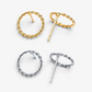 Twisted Circle Stud Earrings