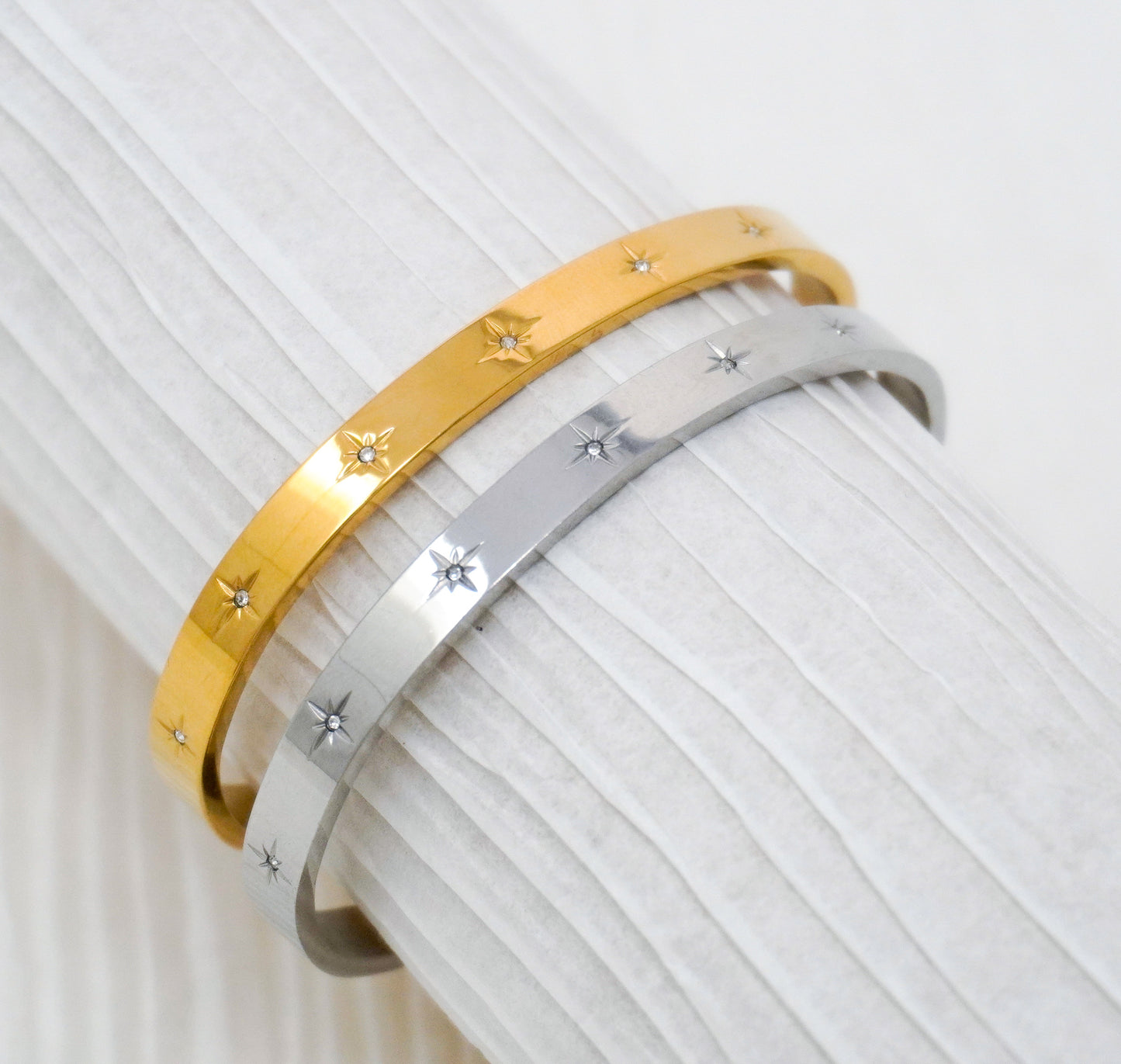 Star Stainless Steel Cuff Bracelet