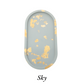 Large Gold Leaf Cement Oval Tray